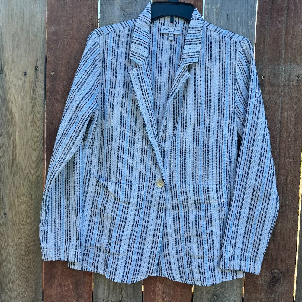 Michael Stars Striped Blazer - Black and White